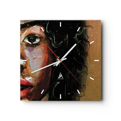 Falióra, Óra - Fekete és fény - 40x40 cm