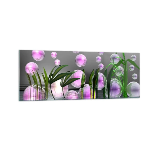 Üveg kép - A könnyedség és az élet tükröződő kompozíciója - 140x50 cm