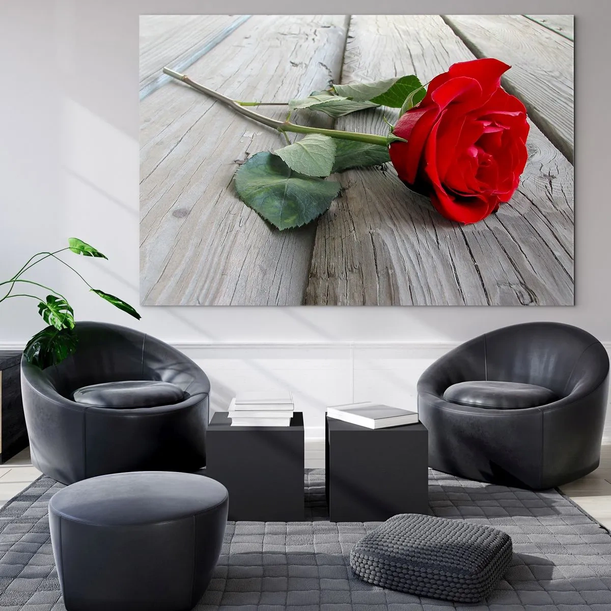 Üveg kép - Egy tanulmány Scarletben - 120x80 cm