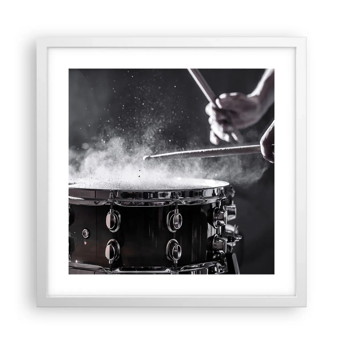 Poszter fekete keretben - A zene pulzusa - 40x40 cm