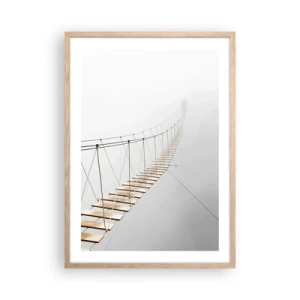 Poszter világos tölgy keretben - Hová vezet? - 50x70 cm