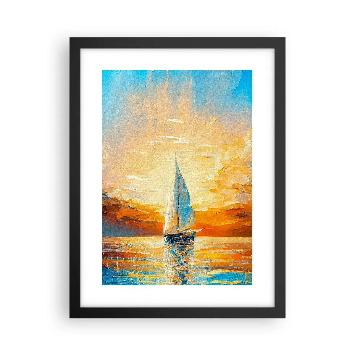 Poszter fehér keretben - Aranyban vitorlázva - 30x40 cm