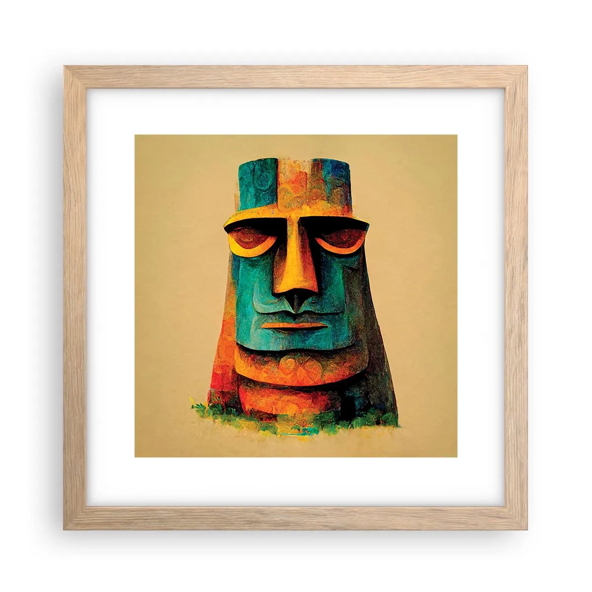 Poszter világos tölgy keretben - Szoborszerű és mégis szimpatikus - 30x30 cm