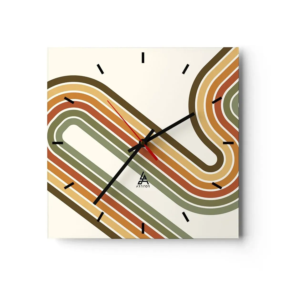 Falióra, Óra - Cikkcakkban a célba - 40x40 cm