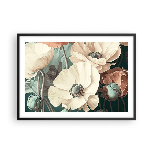 Poszter fehér keretben - Pipacsok suttogása - 70x50 cm