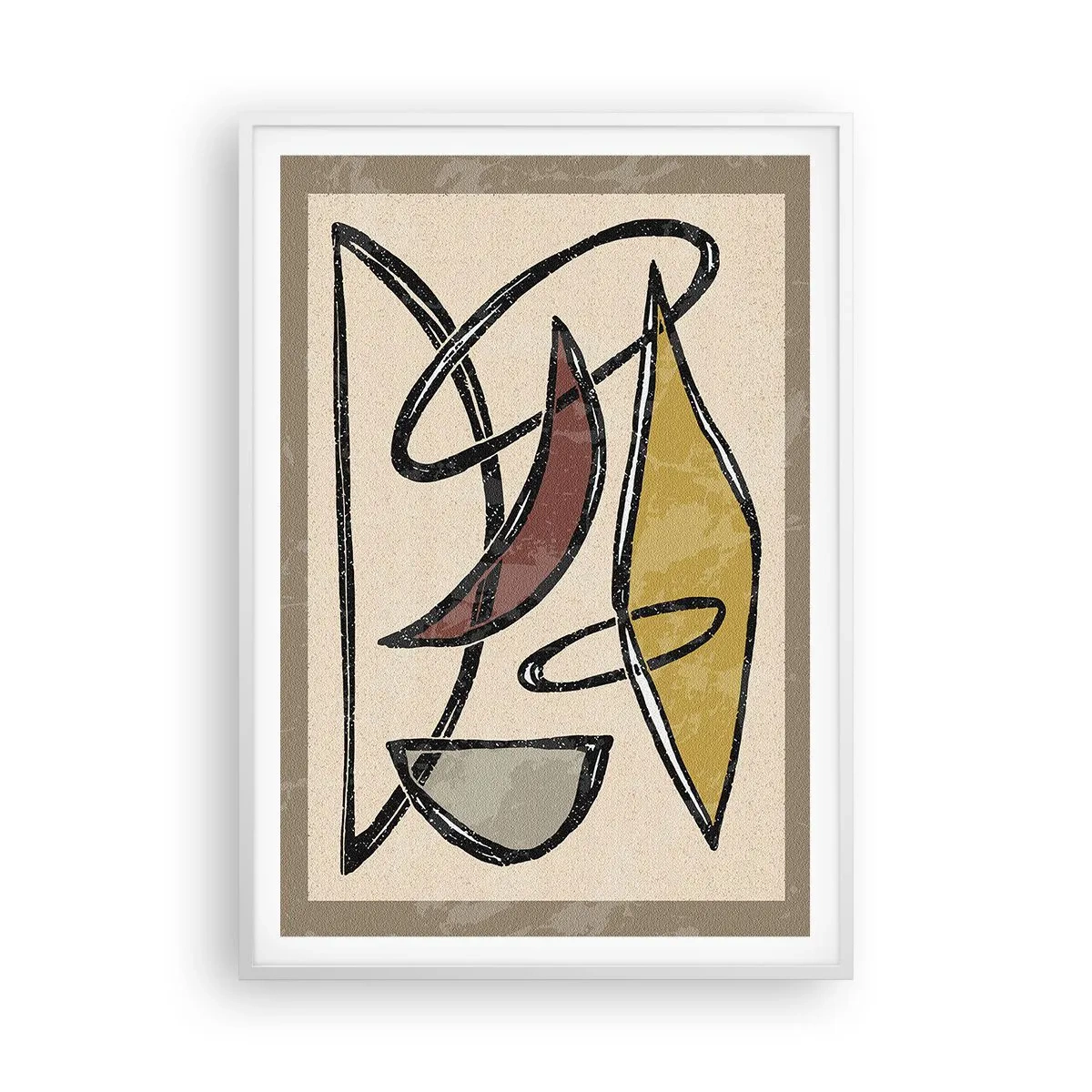 Poszter fekete keretben - Függőlegesek és vízszintek - 70x100 cm