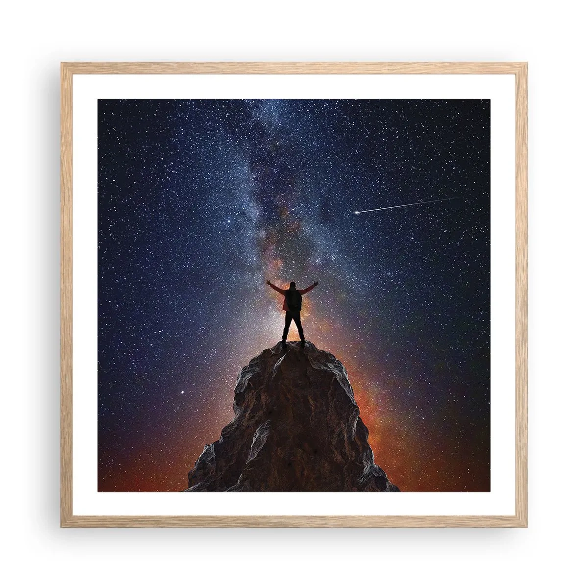 Poszter világos tölgy keretben - Az erő velem van! - 60x60 cm