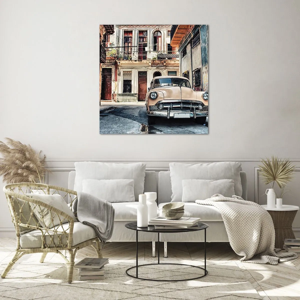 Üveg kép - A szieszta Havannában - 50x50 cm