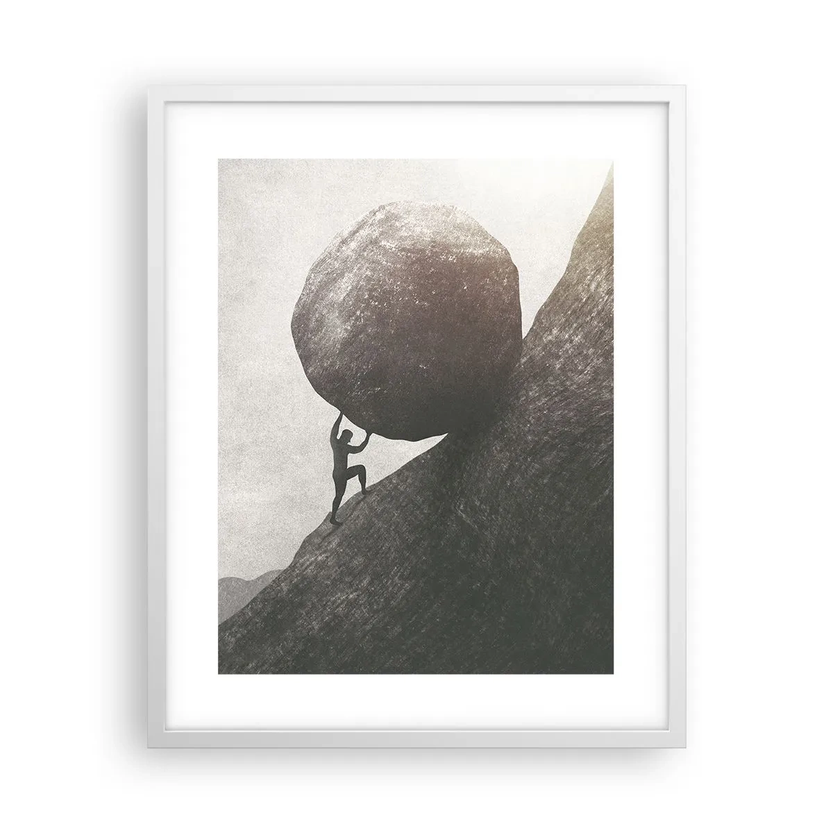 Poszter fekete keretben - Hiszek minden remény ellenére  - 40x50 cm