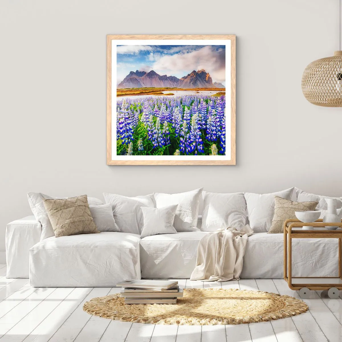 Poszter világos tölgy keretben - Erő és szigorúság a szelídség mellett - 40x40 cm