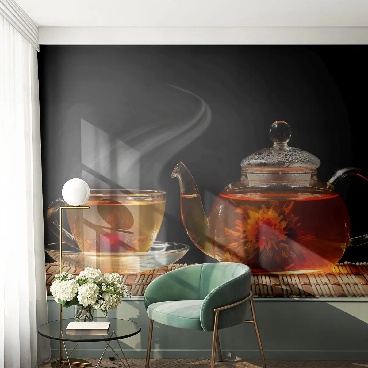 Fotótapéta Premium Canvas - A teafőzés varázsa és művészete - Tea, Teáskanna, Teáscsésze - 250x175 cm