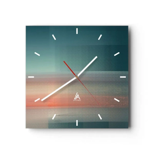 Falióra, Óra - Absztrakt: fényhullámok - 40x40 cm