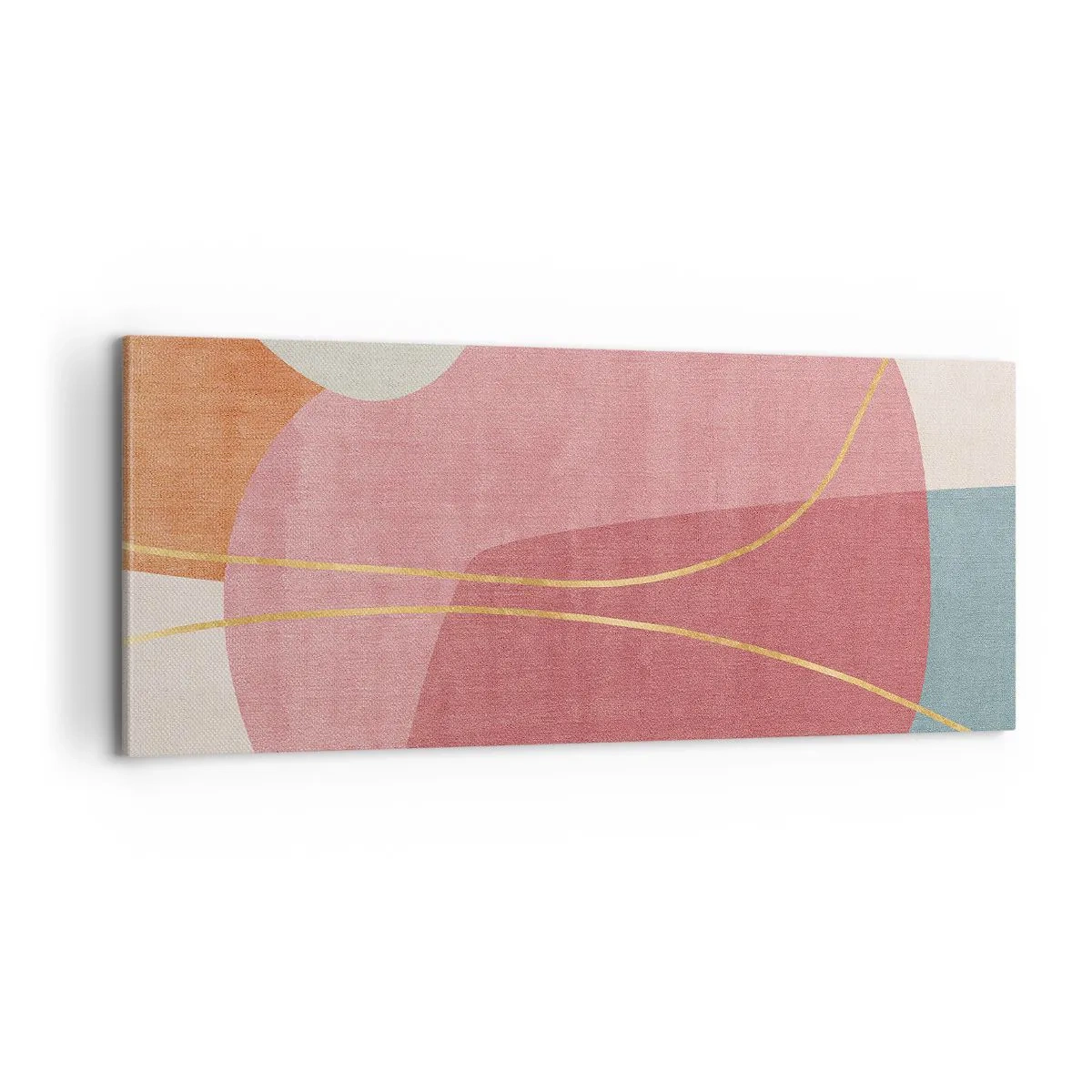 Vászonkép - Pasztell kompozíció aranyszálakkal - 100x40 cm