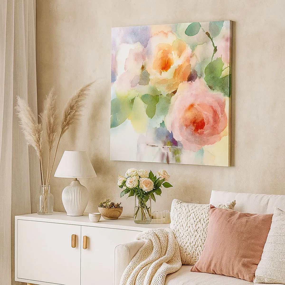 Vászonkép - Gyengéd, mint az akvarell - 30x30 cm