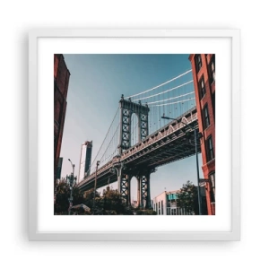 Poszter fekete keretben - A város hullámai fölött - 40x40 cm