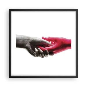 Poszter fehér keretben - Együtt, bár mások - 50x50 cm