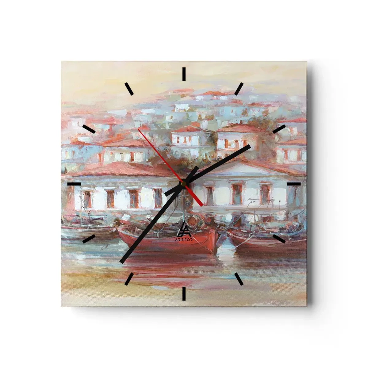 Falióra, Óra - Boldog kisváros - 30x30 cm