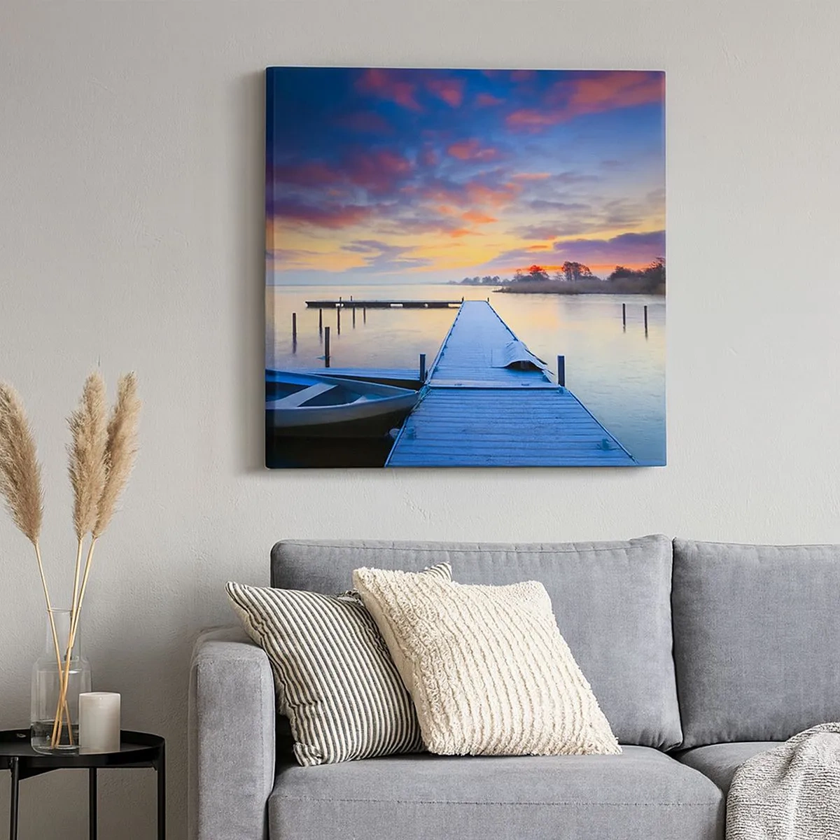 Vászonkép - Lila-arany nyugalom - 30x30 cm