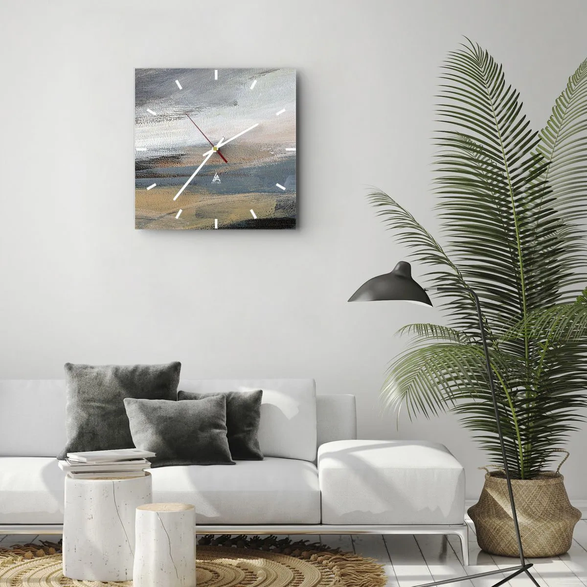 Falióra, Óra - Absztrakció: északi táj - 40x40 cm