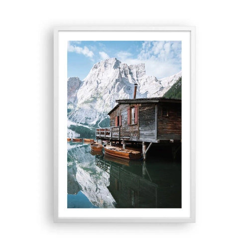 Poszter fekete keretben - Kristályos hegyi reggel - 50x70 cm