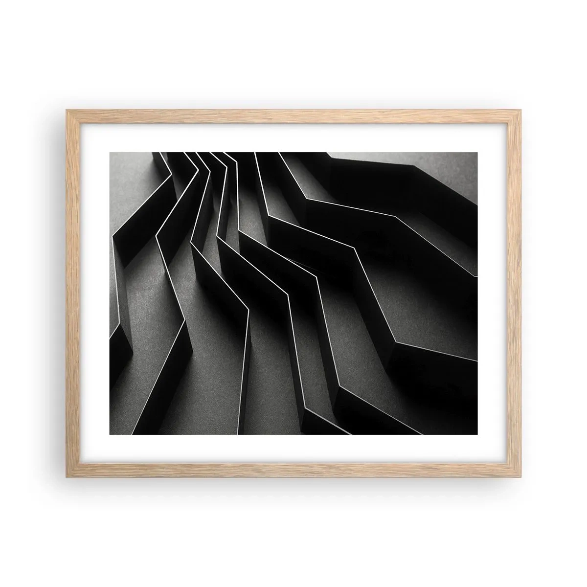 Poszter világos tölgy keretben - Térbeli rend - 50x40 cm