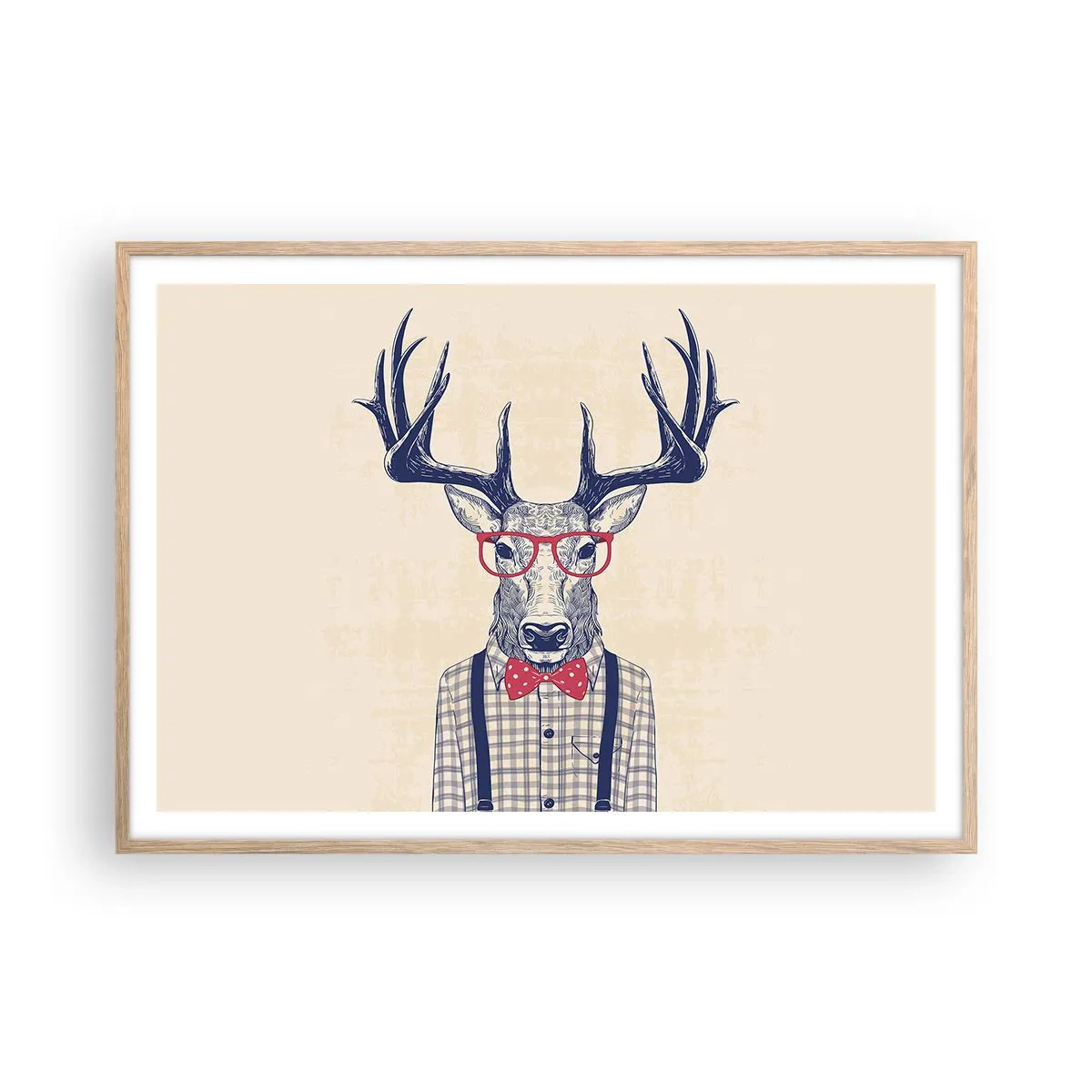 Poszter világos tölgy keretben - Mókás extravagancia - 100x70 cm