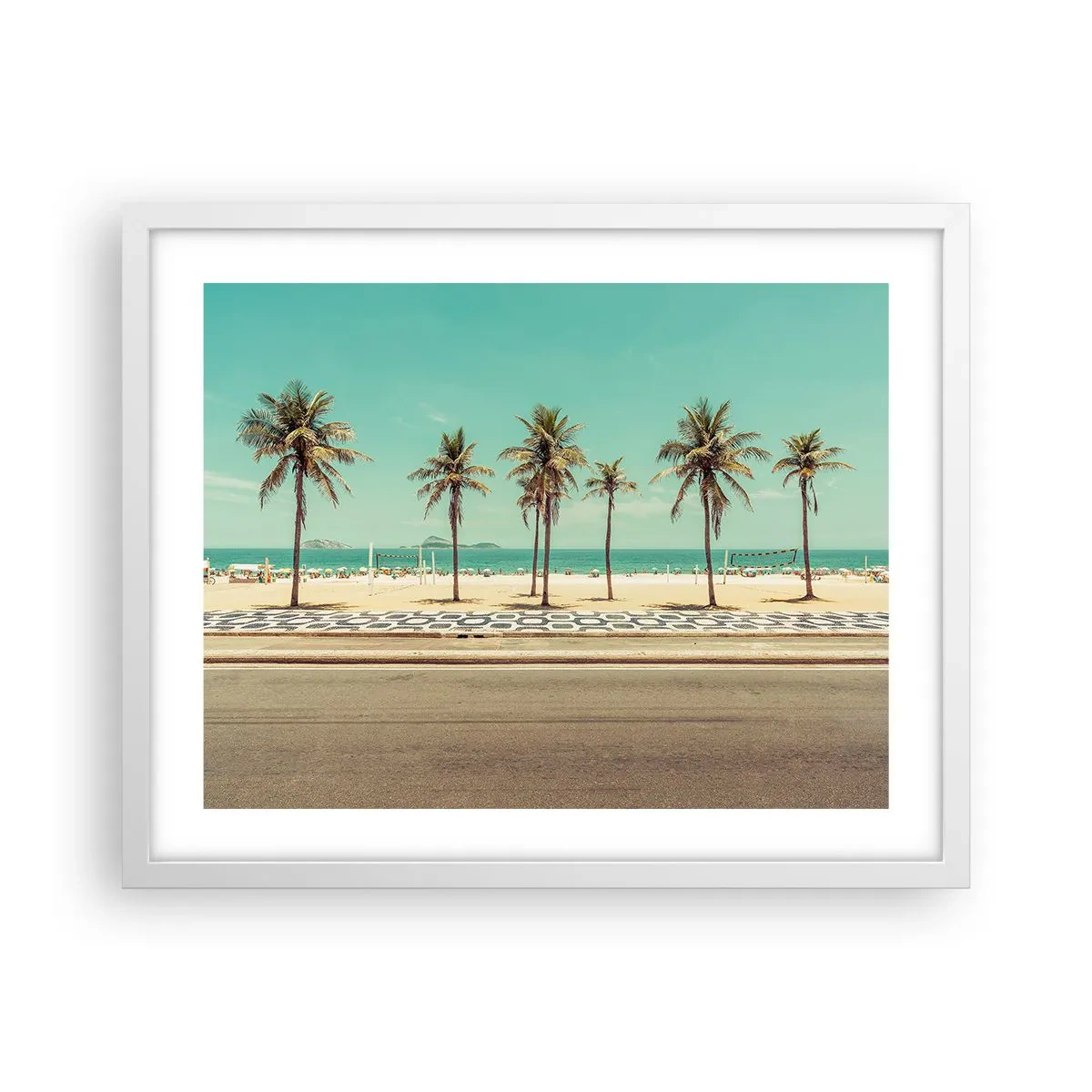 Poszter fekete keretben - A tengerparton - 50x40 cm