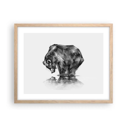 Poszter világos tölgy keretben - Jó látni rokont - 50x40 cm