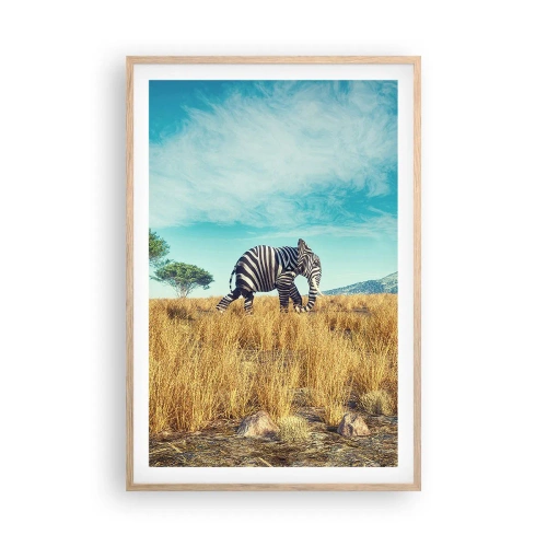 Poszter világos tölgy keretben - A szürke már nem menő - 61x91 cm