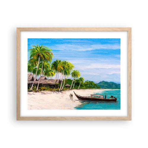 Poszter világos tölgy keretben - Egy egzotikus álom - 50x40 cm