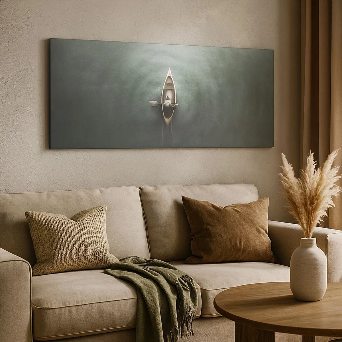 Vászonkép - Egy holdfényes tavon át - 100x40 cm