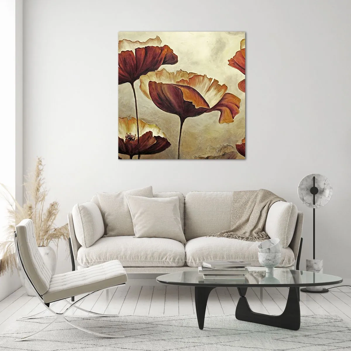 Üveg kép - Rét - 50x50 cm