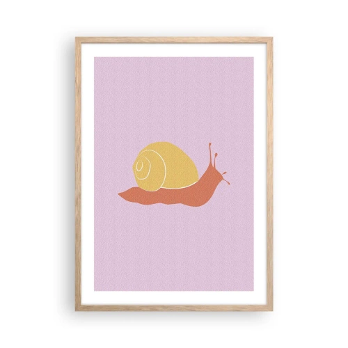 Poszter világos tölgy keretben - Nem kell sietni - 50x70 cm