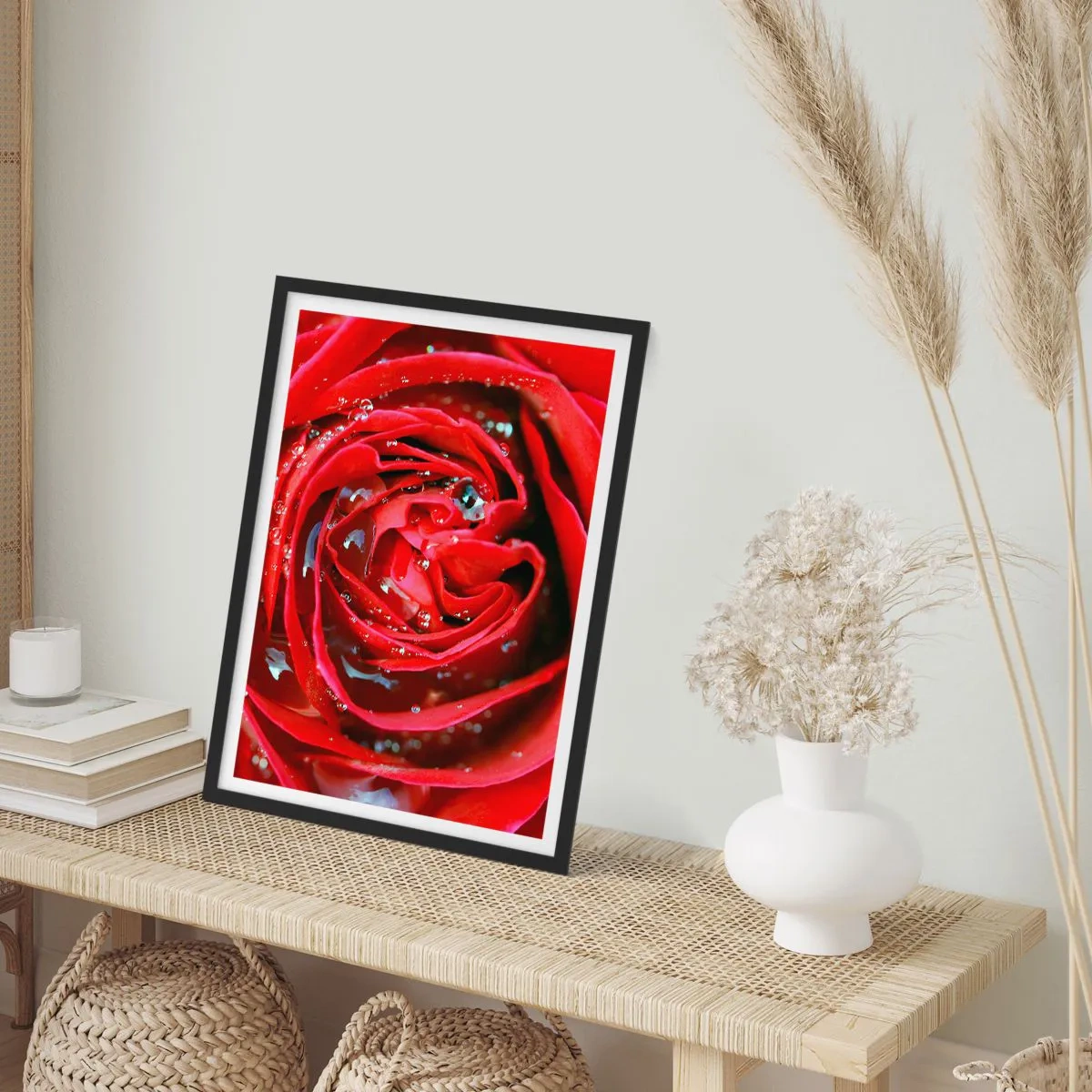 Poszter fehér keretben - A harmatcseppekben - 70x100 cm