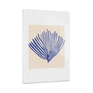 Üveg kép - Kék legyező - 50x70 cm
