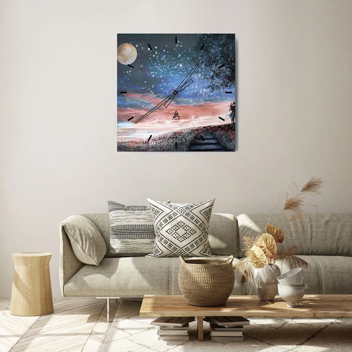 Falióra, Óra - Csillagos előadás - 40x40 cm