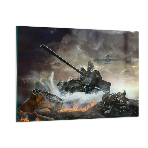 Üveg kép - A csata szörnyű és gyönyörű - 120x80 cm