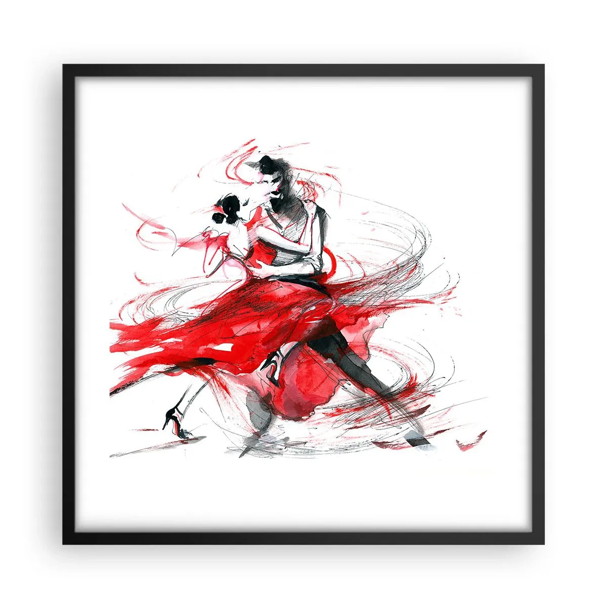 Poszter fehér keretben - Tango - a szenvedély ritmusa - 50x50 cm