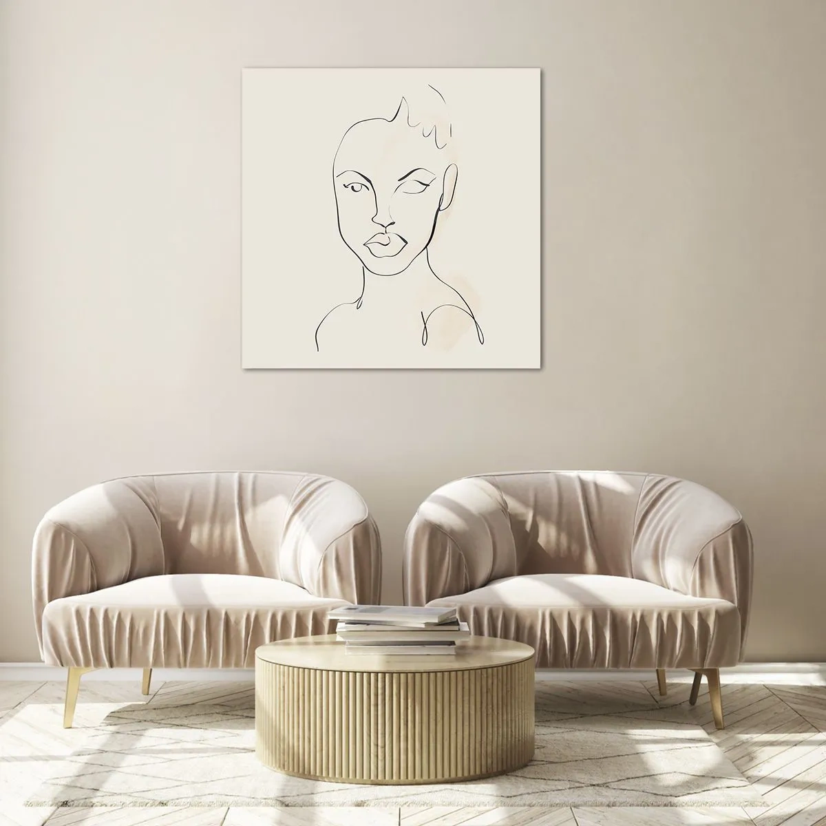 Üveg kép - Az érzékiség körvonala - 40x40 cm