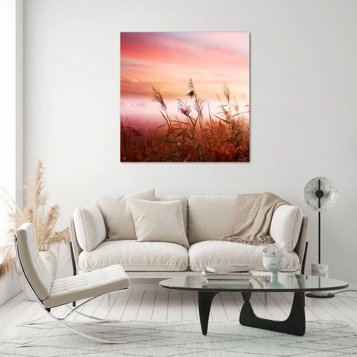 Üveg kép - Sárkányok, pitypangok, szél - 60x60 cm