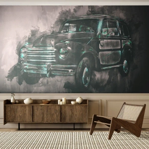 Fotótapéta Premium Sand - Tisztelt felmenő - Retro autó, Autóipari, Utazás - 200x140 cm