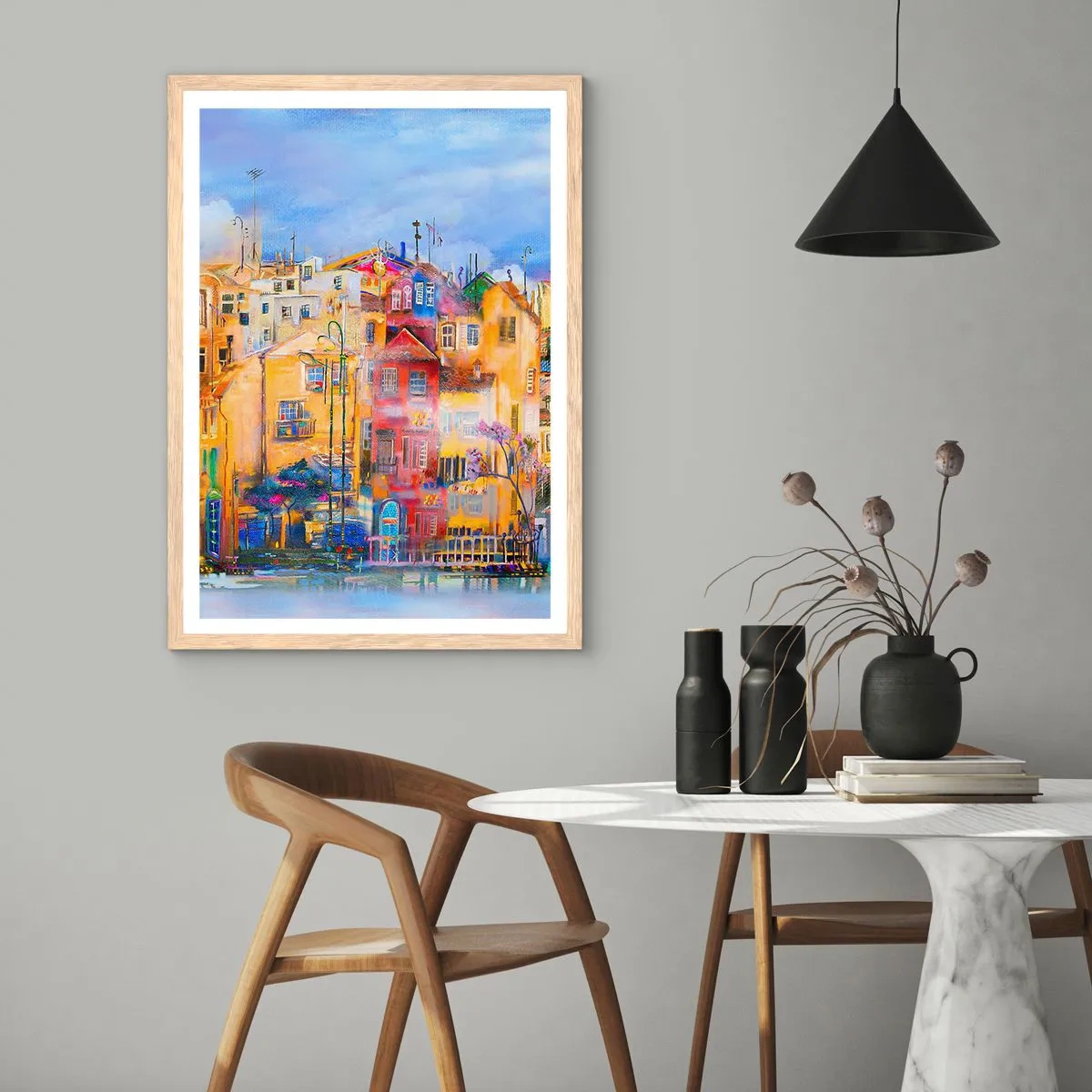 Poszter világos tölgy keretben - Együtt vagyunk - 30x40 cm