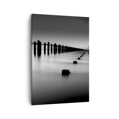 Vászonkép - Szürke távolság a ködben - 50x70 cm