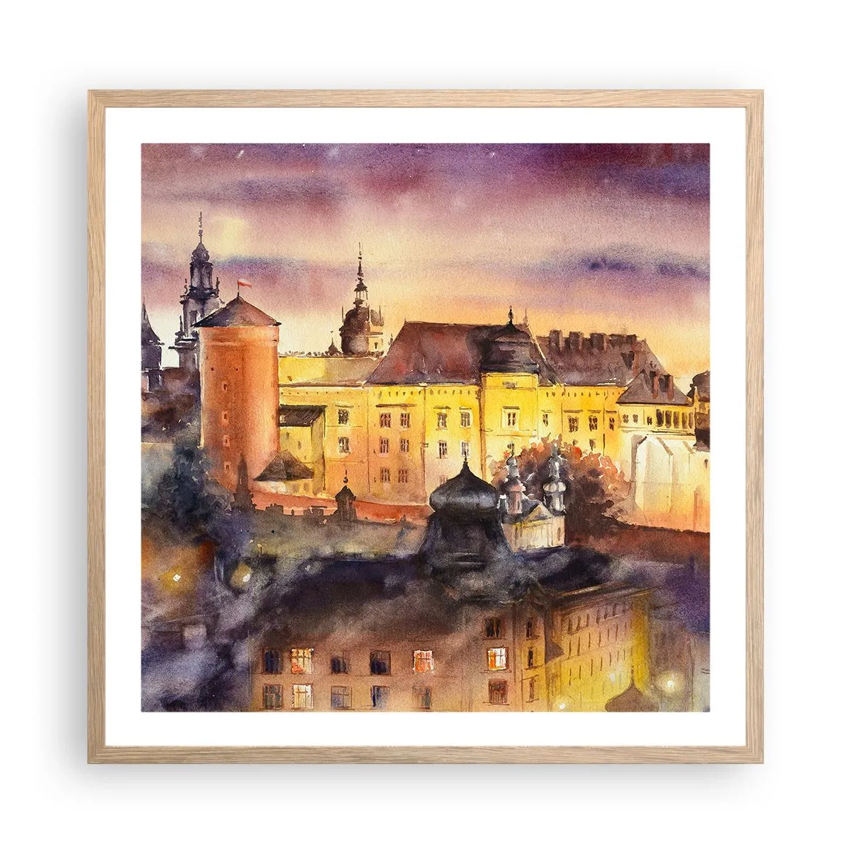 Poszter világos tölgy keretben - Történet és mese - 60x60 cm
