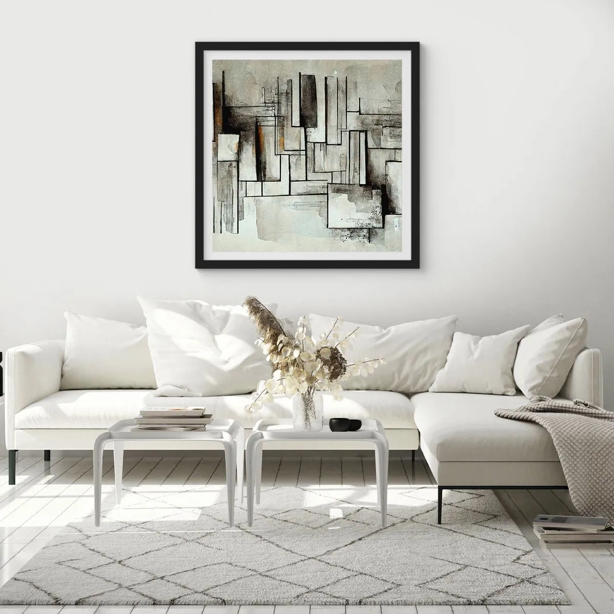 Poszter fehér keretben - Az egyszerűség ereje - 30x30 cm