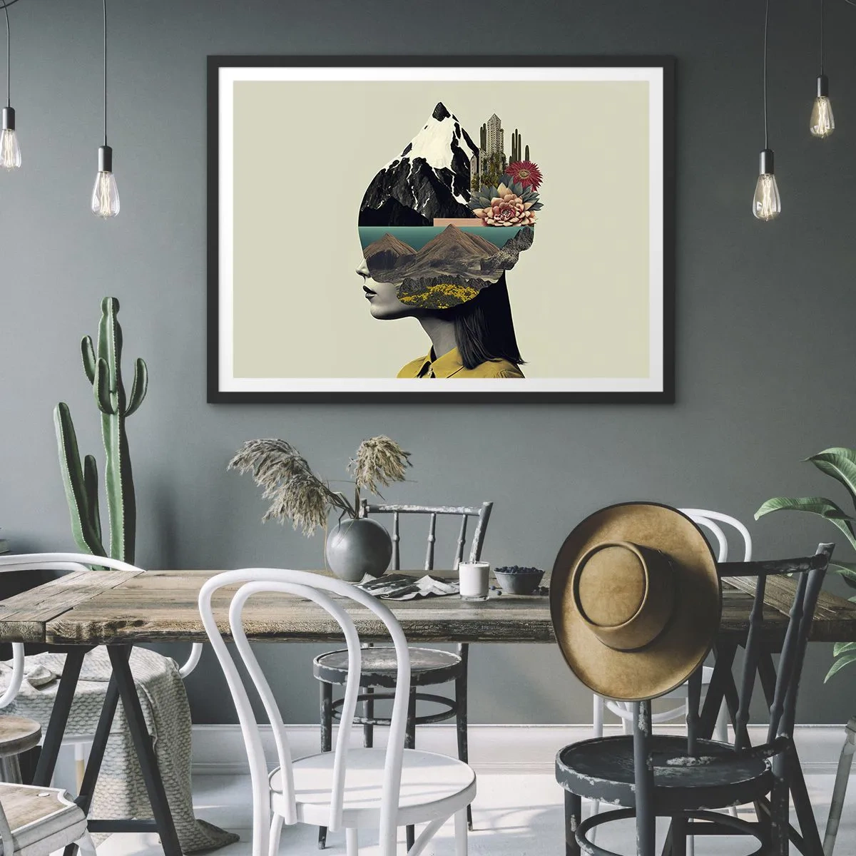 Poszter fehér keretben - Nő - mindig rejtély - 70x50 cm