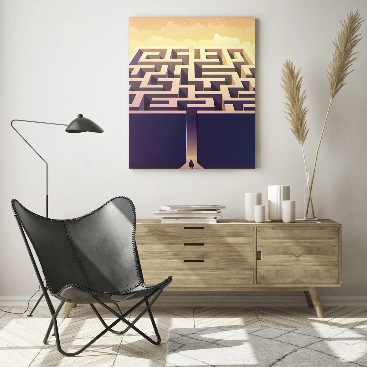 Üveg kép - Döntés ideje - 50x70 cm