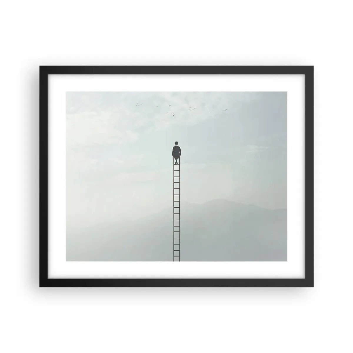 Poszter fehér keretben - Emelkedj feljebb - 50x40 cm