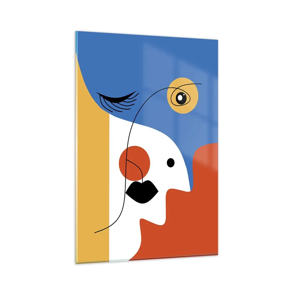 Üveg kép - Dekonstruált portré - 80x120 cm