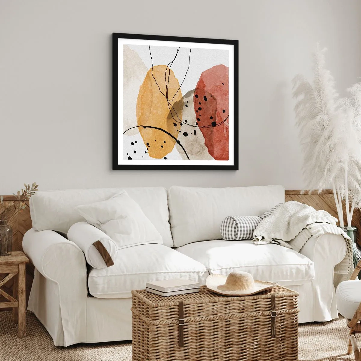 Poszter fehér keretben - Mint a könnyű, friss levegő - 60x60 cm